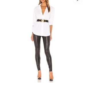 SPANX Faux Leather Quilted Leggings